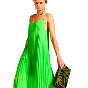 Essentiel Antwerp Bright green midi dress